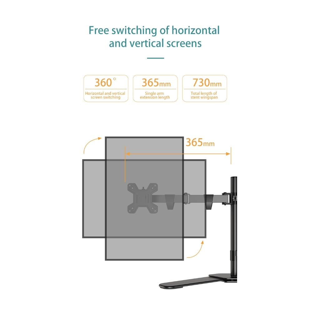 Kaloc, Dw220-T Dual Monitor Desk Mount, Heavy Duty & Fully Adjustable Stand