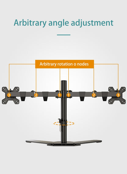 Kaloc, Dw220-T Dual Monitor Desk Mount, Heavy Duty & Fully Adjustable Stand