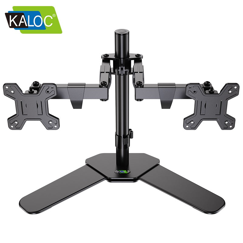 Kaloc, Dw220-T Dual Monitor Desk Mount, Heavy Duty & Fully Adjustable Stand