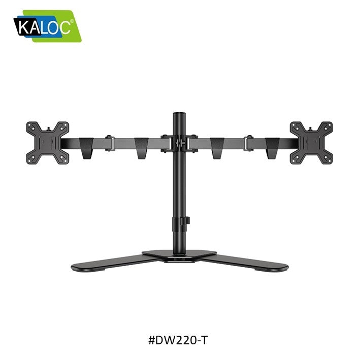 Kaloc, Dw220-T Dual Monitor Desk Mount, Heavy Duty & Fully Adjustable Stand