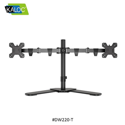 Kaloc, Dw220-T Dual Monitor Desk Mount, Heavy Duty & Fully Adjustable Stand