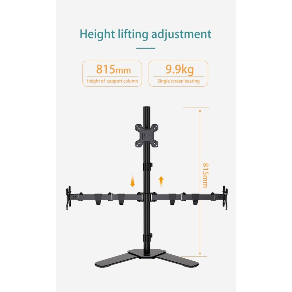 Kaloc, Dw230-T 3 Monitor Desk Mount, Heavy Duty & Fully Adjustable Stand