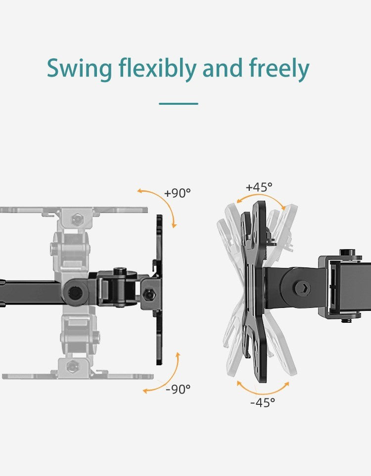 Kaloc, Dw230-T 3 Monitor Desk Mount, Heavy Duty & Fully Adjustable Stand