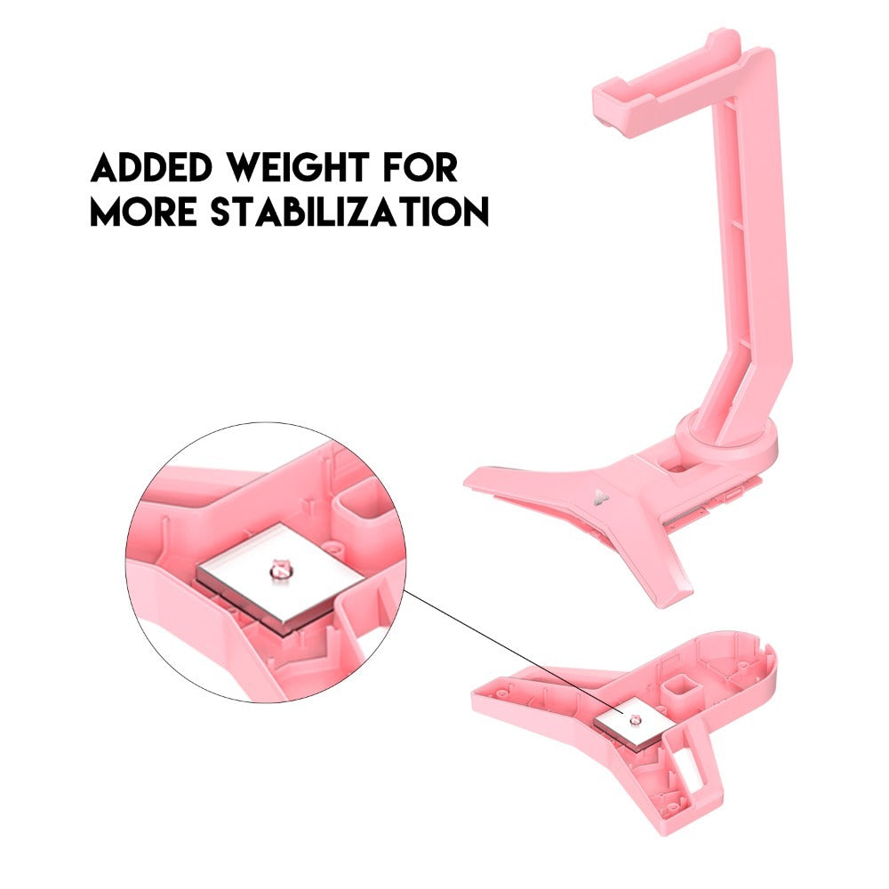 Fantech, Ac304 Tower Ii: Headset Stand For Organized Gaming Setup (Pink)