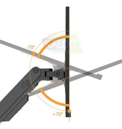 Kaloc, Ds300B Adjustable Single Monitor Arm With Internal Gas Spring Technology For Easy Adjustment, For Screens 17 To 32 Inches