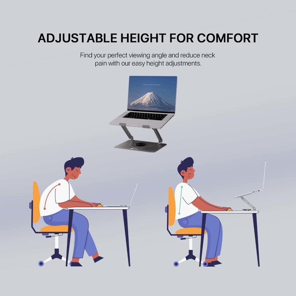 Fantech, Nc30 Laptop Cooling Stand With Detachable Rgb Fan ? Adjustable, 360? Swivel, Support Up To To 17.3' Laptops