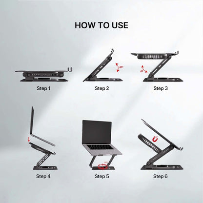 Fantech, Nc30 Laptop Cooling Stand With Detachable Rgb Fan ? Adjustable, 360? Swivel, Support Up To To 17.3' Laptops