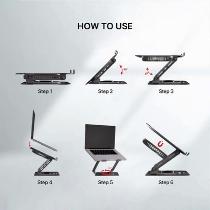 Fantech, Nc30 Laptop Cooling Stand With Detachable Rgb Fan ? Adjustable, 360? Swivel, Support Up To To 17.3' Laptops