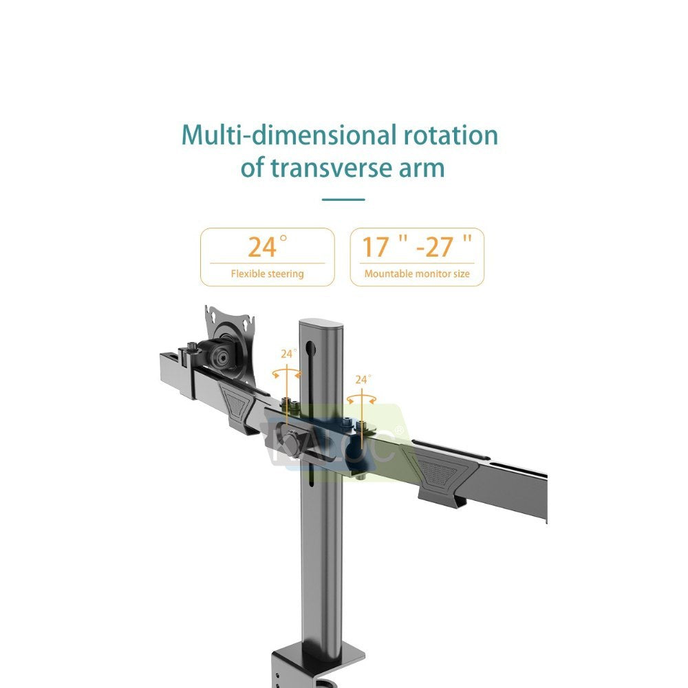 Kaloc, DZ220J Adjustable Horizontal Dual Monitor Arm, for Screens 17 to 32 Inches