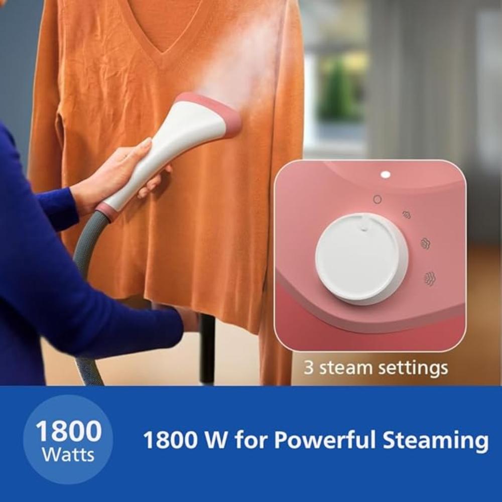 Philips, Standing Garment Steamer, Up to 36 gm Steam Output, 1.8L, 1800W, STE1020