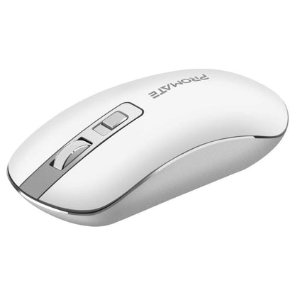 Promate, High Precision Ergonomic Slim Wireless Mouse, White