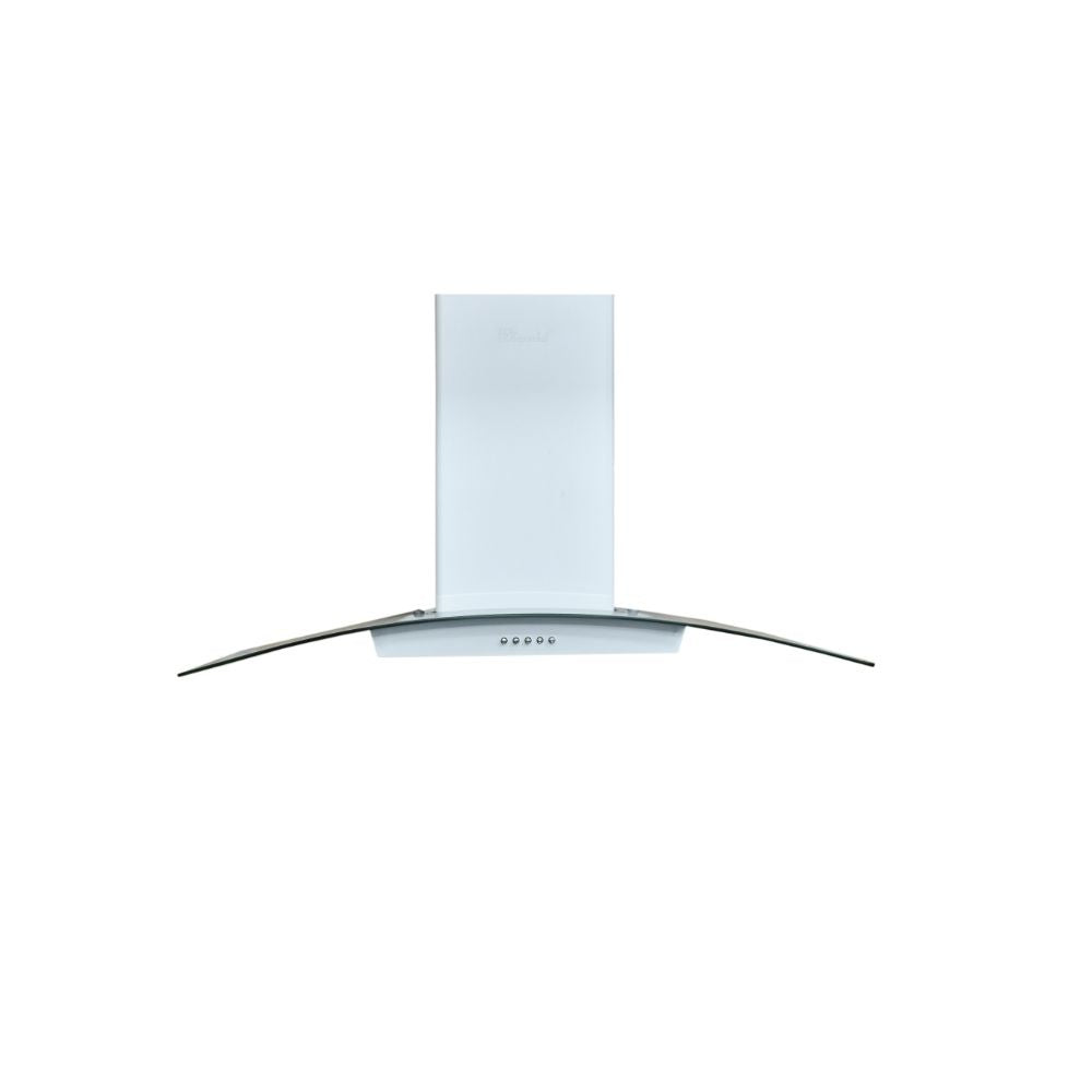 Super Chef, Wall Mounted Hood 90Cm Oval Glass White