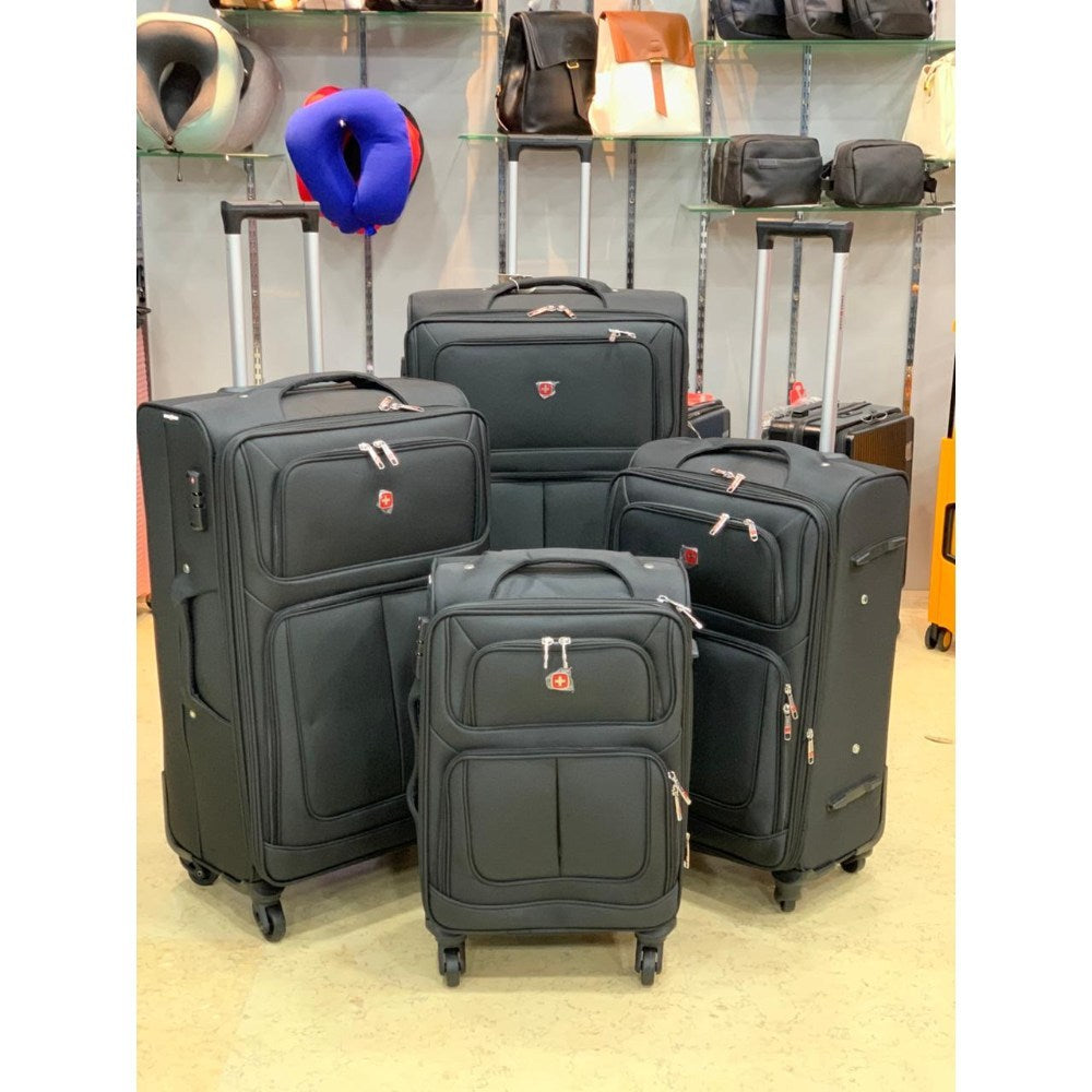 Swiss Gear, Softside Expandable Luggage With Spinner Wheels, Black, 4 Piece Set (21/25/29/30?)