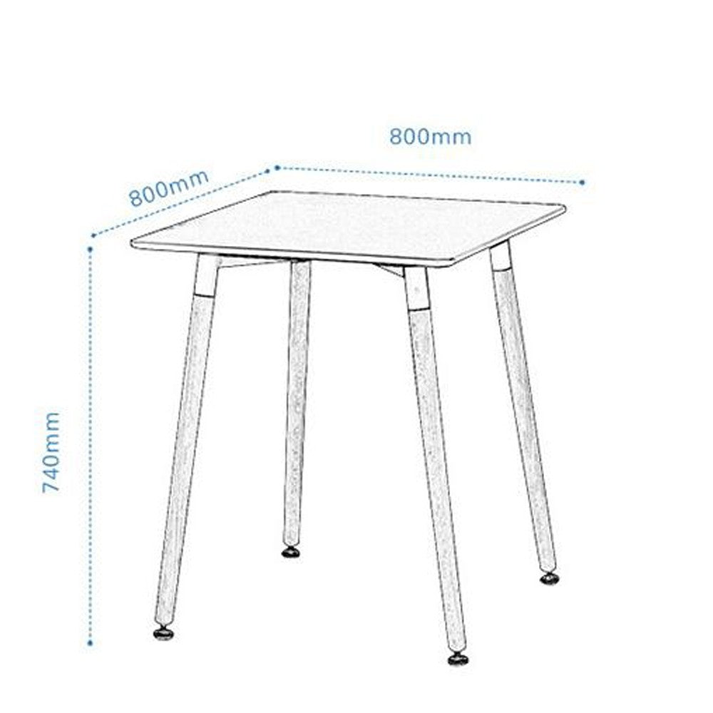 Wood Dinner Table 80*80cm #T-7, Available in Different Colors