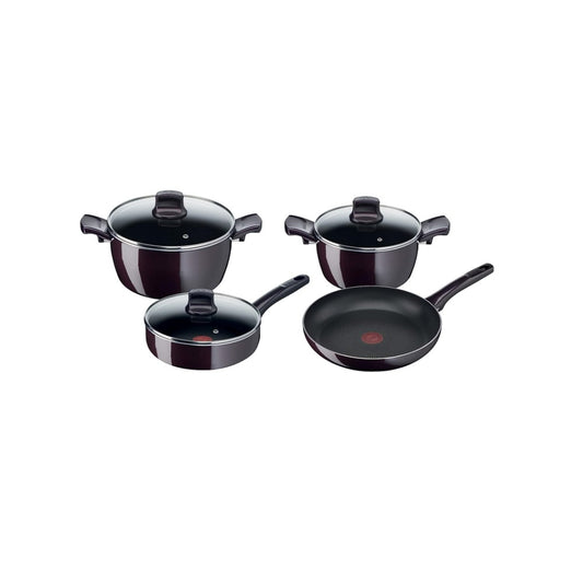 Tefal, New G6 Resist Intense - 7Pcs Set: Frypan 28Cm, Stewpot 22Cm/26Cm W/Glass Lid, Sautepan 24Cm + Glass Lid'S, Tef-D5229283