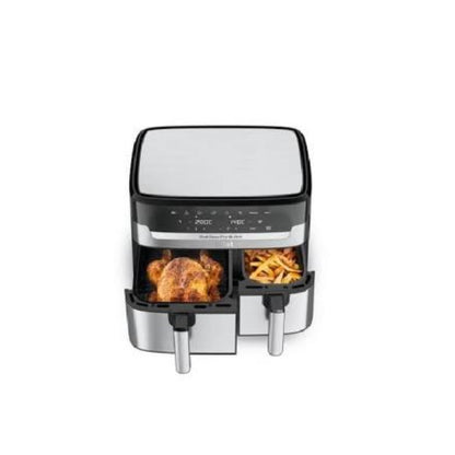 Tefal Dual Easy Fry & Grill, 2700W - Black - SS, 8.3L-6P, 50Hz, TEF-EY905D10