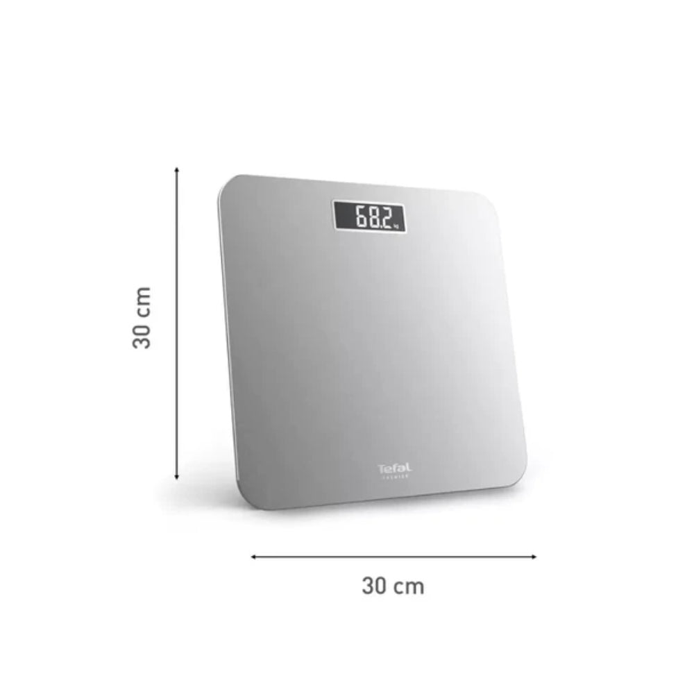 Tefal Premiss Digital Bathroom Scale - Square [Silver], TEF-PP1801V0
