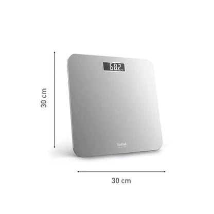 Tefal Premiss Digital Bathroom Scale - Square [Silver], TEF-PP1801V0
