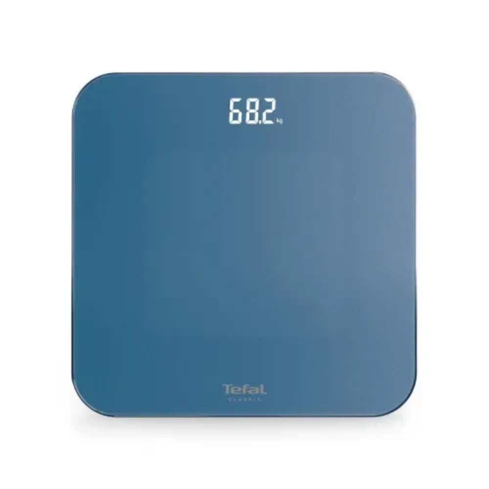 Tefal Classic 3 Bathroom Scale Easy-To-Read Invisible Screen, 180KG [Aqua Metal], TEF-PP1905V0
