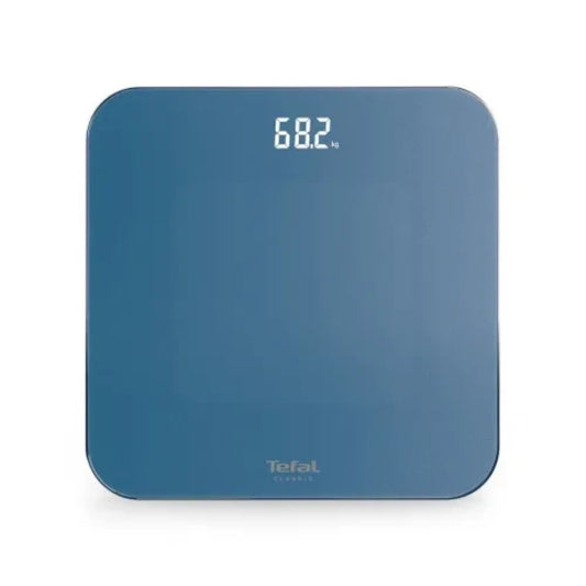 Tefal Classic 3 Bathroom Scale Easy-To-Read Invisible Screen, 180KG [Aqua Metal], TEF-PP1905V0