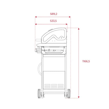 Teka Total Gas Barbecue Cooker Gourmet 121cm T-BBQ 3100G [Black], TEKA-3100G