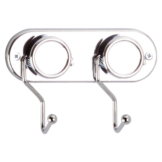 Tekno Tel, Towel Hanger With 2 Hooks / Chrome 10X15X3Cm