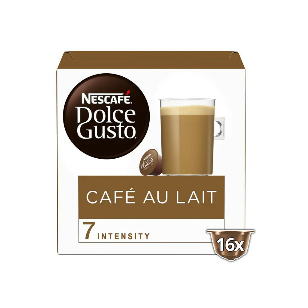 Nescafe Dolce Gusto, Cafe Au Lait, 16 Capsules [7613036069786], NESC-12190644