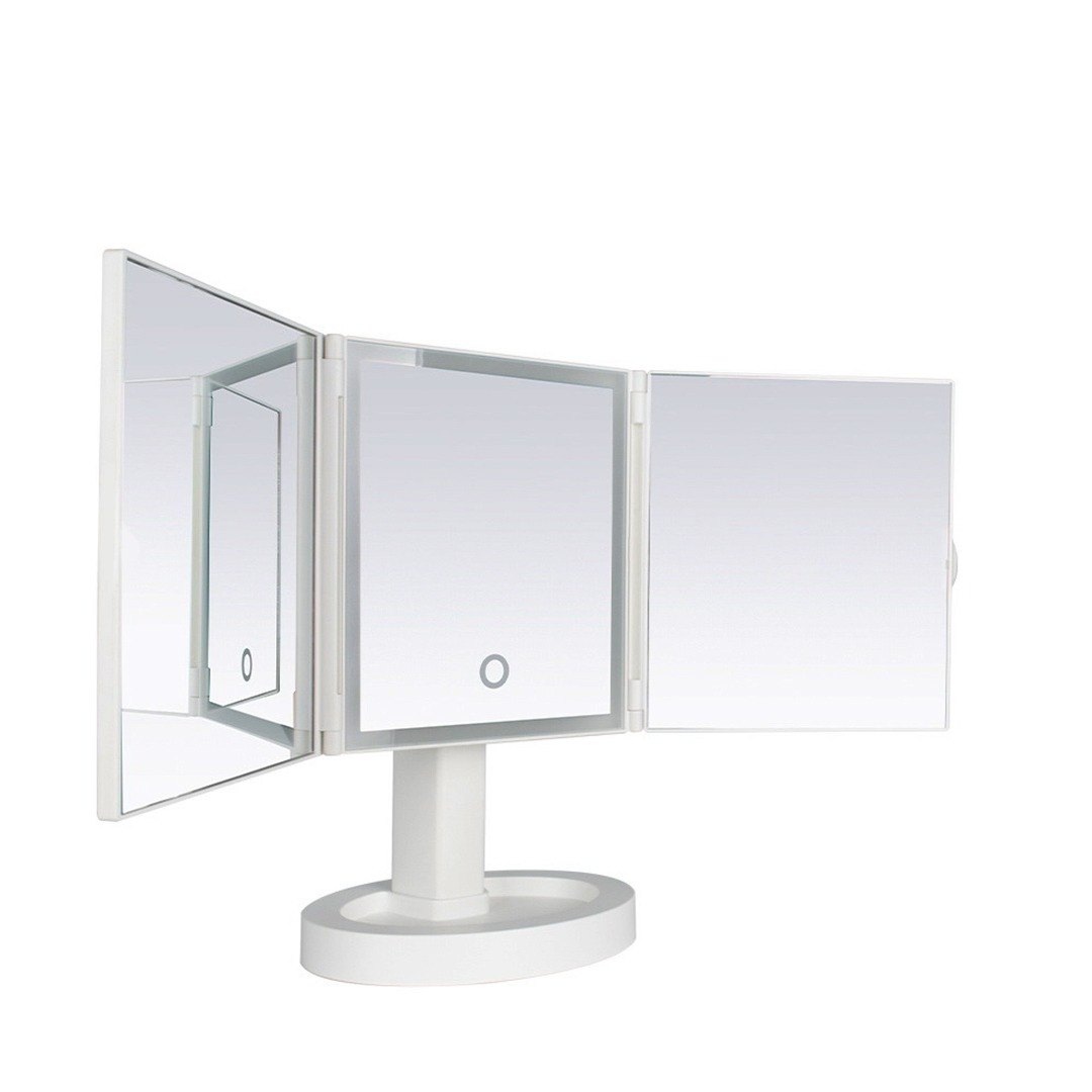 Conqueror, Foldable LED Make up Mirror with up to 5x Magnification White TMR310