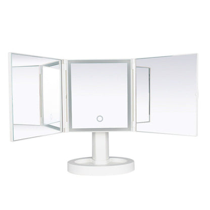 Conqueror, Foldable LED Make up Mirror with up to 5x Magnification White TMR310