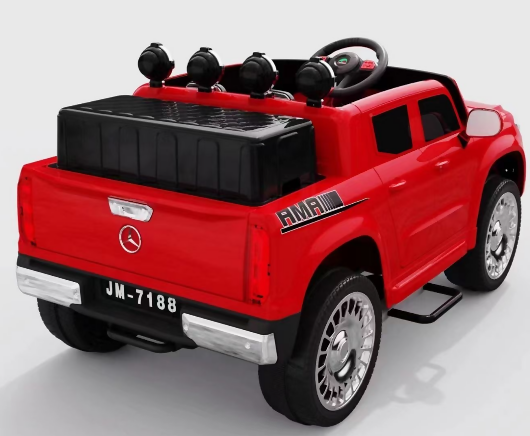 Kids Electric Police Pickup – 12V Battery, 4WD, Dual Seats, Leather Seat & Remote Control (Ages 2–10)