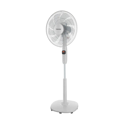 Toshiba Fan 16-Inch Pedestal Stand Fan, DC Motor, 12 Speed, 55W + Remote Control [White], TOS-DSC70ME