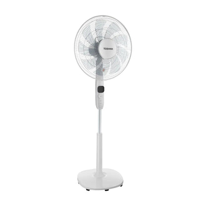 Toshiba Fan 16-Inch Pedestal Stand Fan, DC Motor, 12 Speed, 55W + Remote Control [White], TOS-DSC70ME