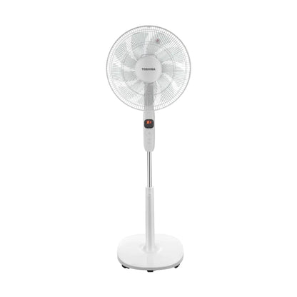 Toshiba Fan 16-Inch Pedestal Stand Fan, DC Motor, 12 Speed, 55W + Remote Control [White], TOS-DSC70ME