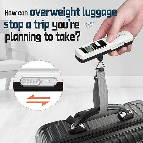 Travel Inspira, Luggage Scale Battery-Free, Portable Handheld Digital Suitcase Scale For Travelling, 110Lbs/50Kg