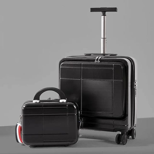 TravelPro, Luggage with Spinner Wheels, 2-Piece Set (BeautyCrate plus Carry-On), Available in Different Colors
