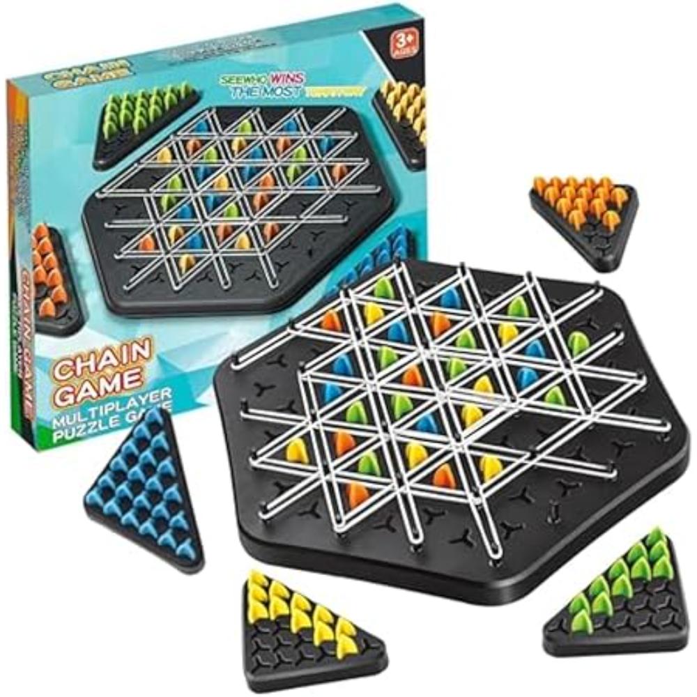 Triggle Rubber Band Game, Playing Card Game with Elastic Bands, Triangle, Triangle Game, Triangular Chess Game, Triggle Game, Triggle Board Game, Triggle-7164