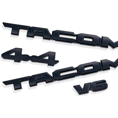 4pc Matte Blackout Badge Overlays - Fits 2016-2024 [Toyota/Tacoma] - ABS Exterior Kit