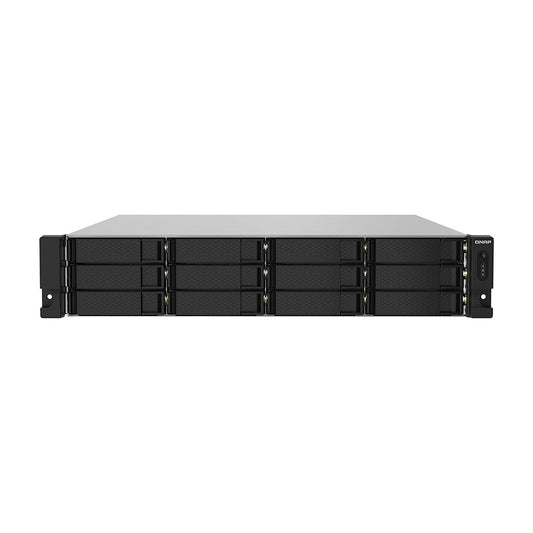 12-Bay Al324 Quad-Core 1.7 Ghz Rackmount Nas With 250W Redundant Psu, 4Gb Ddr4 Udimm Ram (Max 16Gb), Sata 6Gb/S, 2X 10Gbe Sfp+, 2X 2.5Gbe, 1X Pcie Gen2 X2 Slot