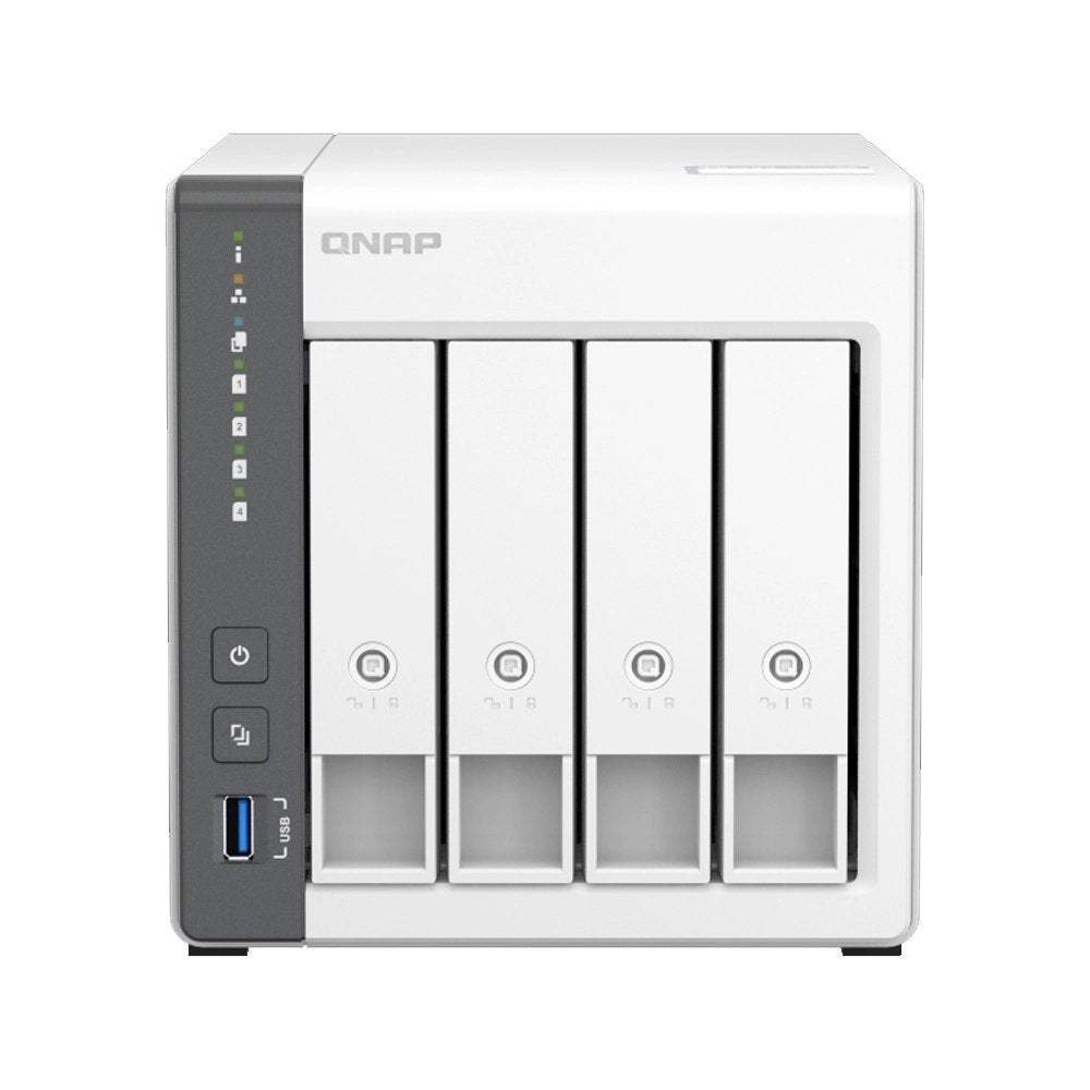 Qnap, 4-Bay Arm 4C 2.0Ghz ; 4 X Sata 6Gb/S 3.5'/2.5'; 4Gb Ram On-Board; 1 X Gbe; 1 X 2.5Gbe ; 1 X Usb3.2 Gen1 And 2 X Usb2.0