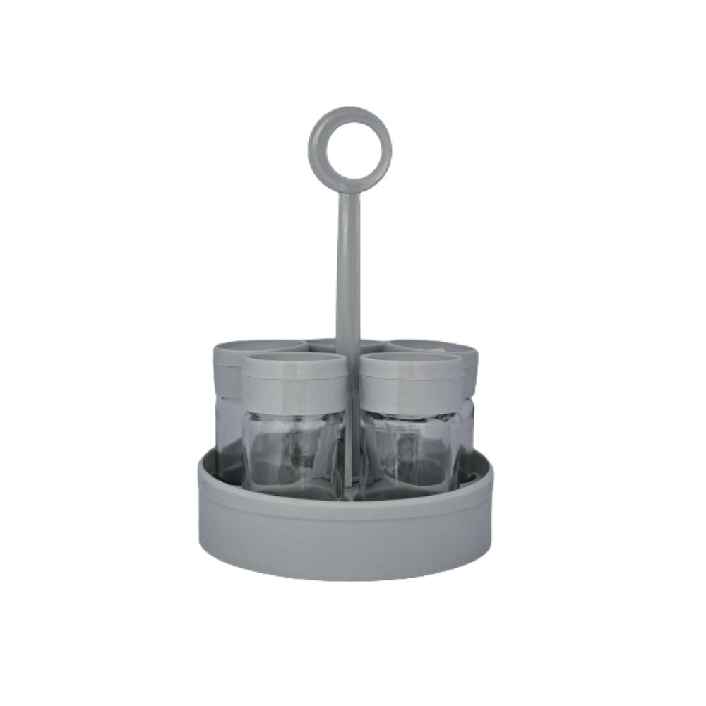 Kc, Table Stand Salt - Pepper Set Glass (4Pcs) 105Cc Grey, Tur-161006G