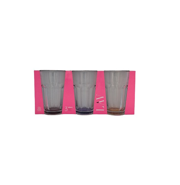 Lav, Set Of 6 Bottom Dyed Soft Glass, Tur-263