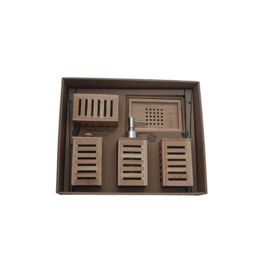 Bambum, Wooden Bathroom Set 5Pcs, Tur-B0261