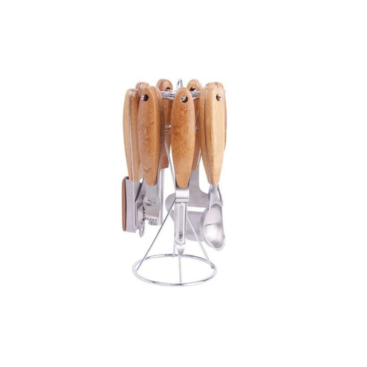 Bambum, Bambum, Mega 8 Piece Kitchen Set (Tin Opener, Ice Cream Spoon, Vegetable Peeler, Spatula), Tur-B0574