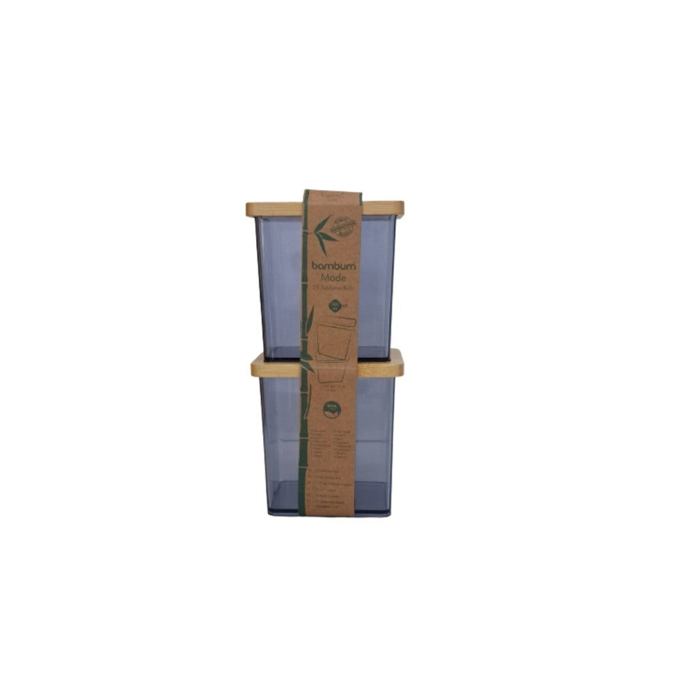 Bambum, Storage Box Set Of 2 Pcs (2L), TUR-B3891
