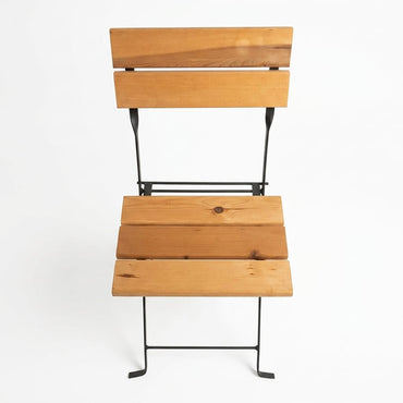 SK Wood Foldable Chair With Metal Legs [85x40x46cm]