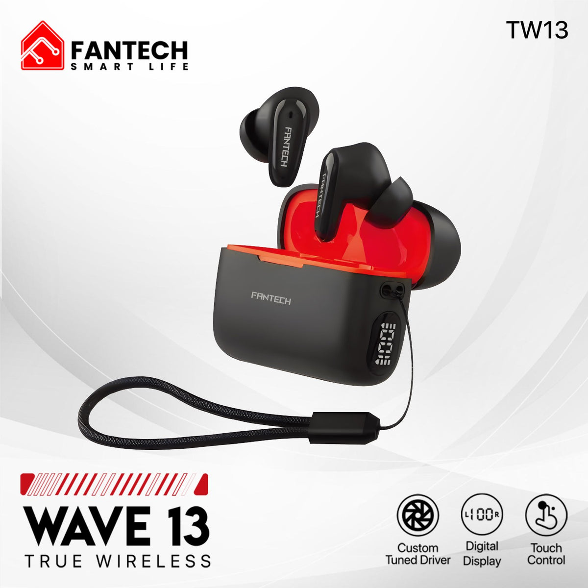 Fantech, Wave Tw13 Wireless Earphone, Available in Different Colors
