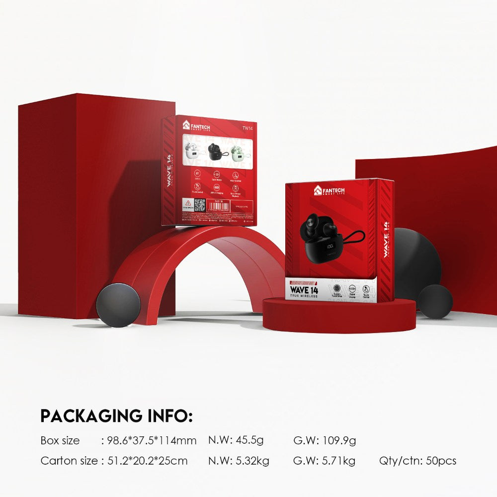 Fantech, Wave Tw14 Wireless Earbuds, Available in Different Colors