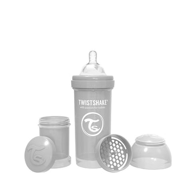 Twistshake, Anti-Colic Pastel Grey, Available in Different Sizes