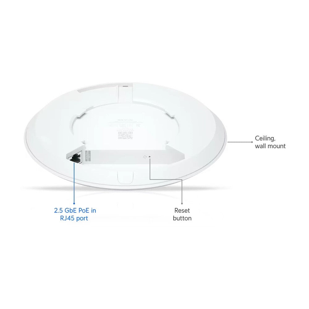 Ubiquiti, Networks Unifi Compact, Ceiling-Mounted Wifi 7 Ap With 4 Spatial Streams And 2.5 Gbe Uplink.