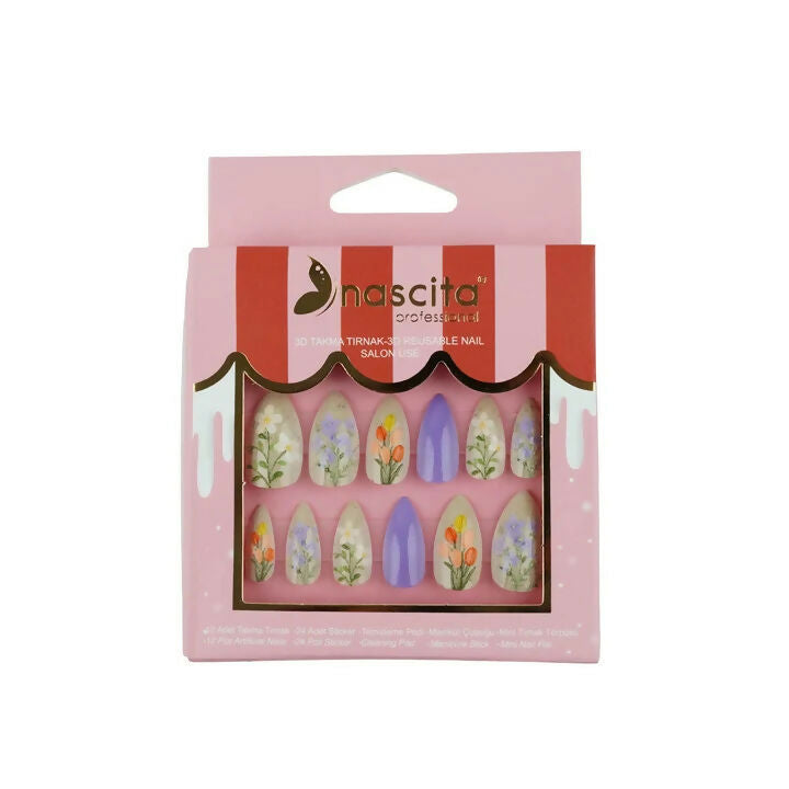 Nascita 3D Artificial Nails Set 307 Pack of 12